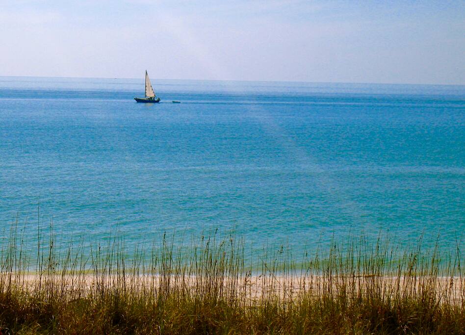 It is just a three minute walk down the sandy pathway to the beach!