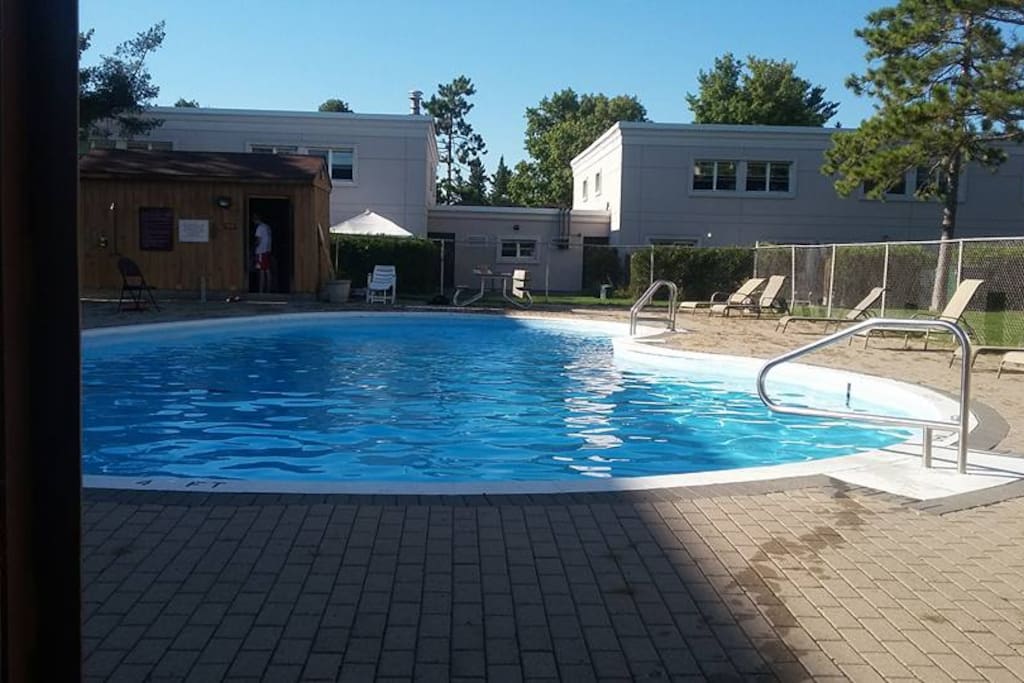 outdoor pool open during the summer months