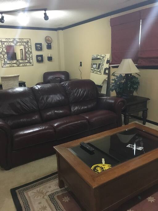 Living Room with 55 inch TV