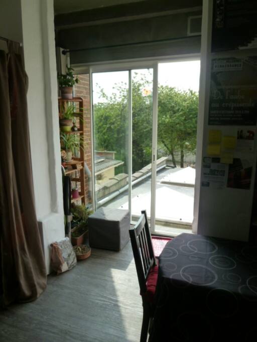 Patio ouvert sur l'arrière