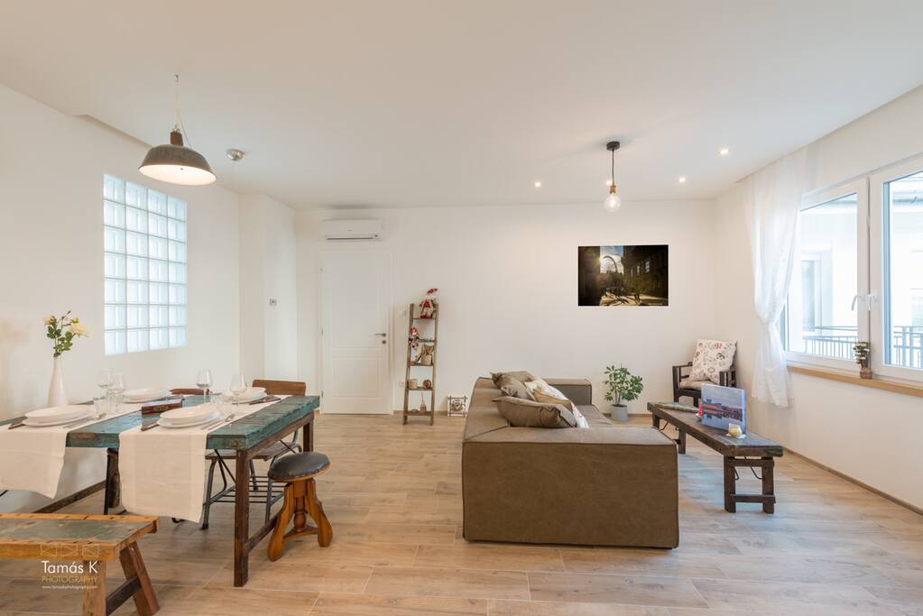 Spacious open plan living room