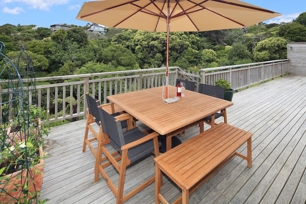 Enjoy al fresco dining with the backdrop of native birdsong