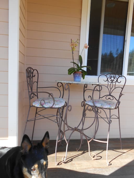Bistro table on deck