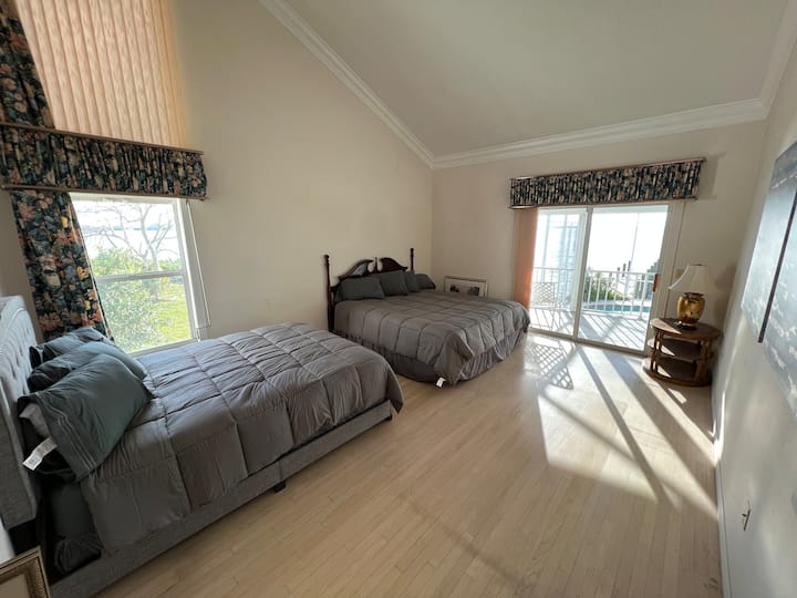 Master suite one king one double. 