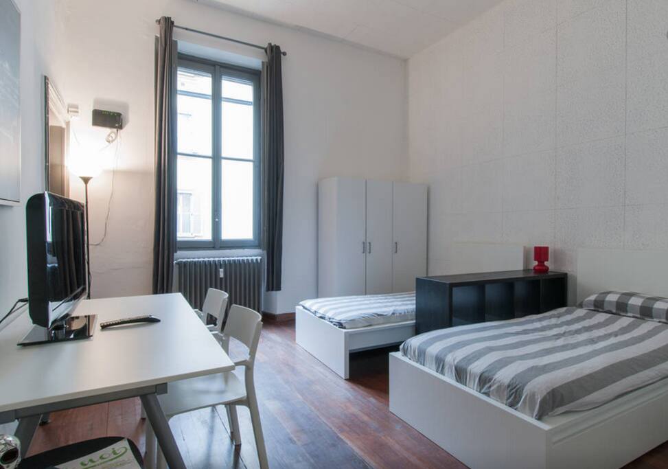 You can choose if you want double or twin bed