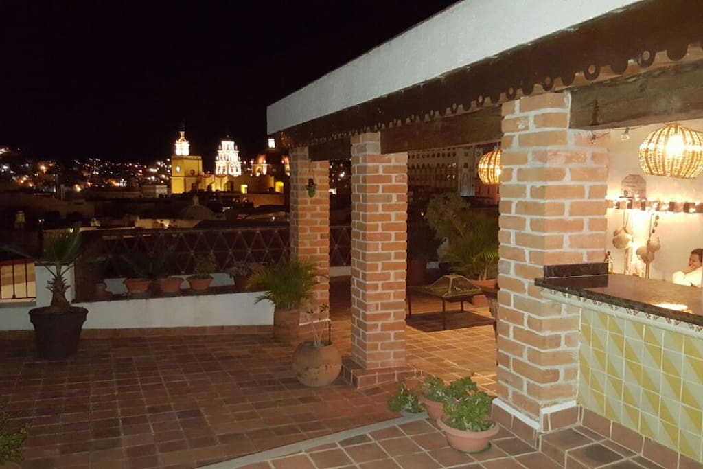 Terrace night view.