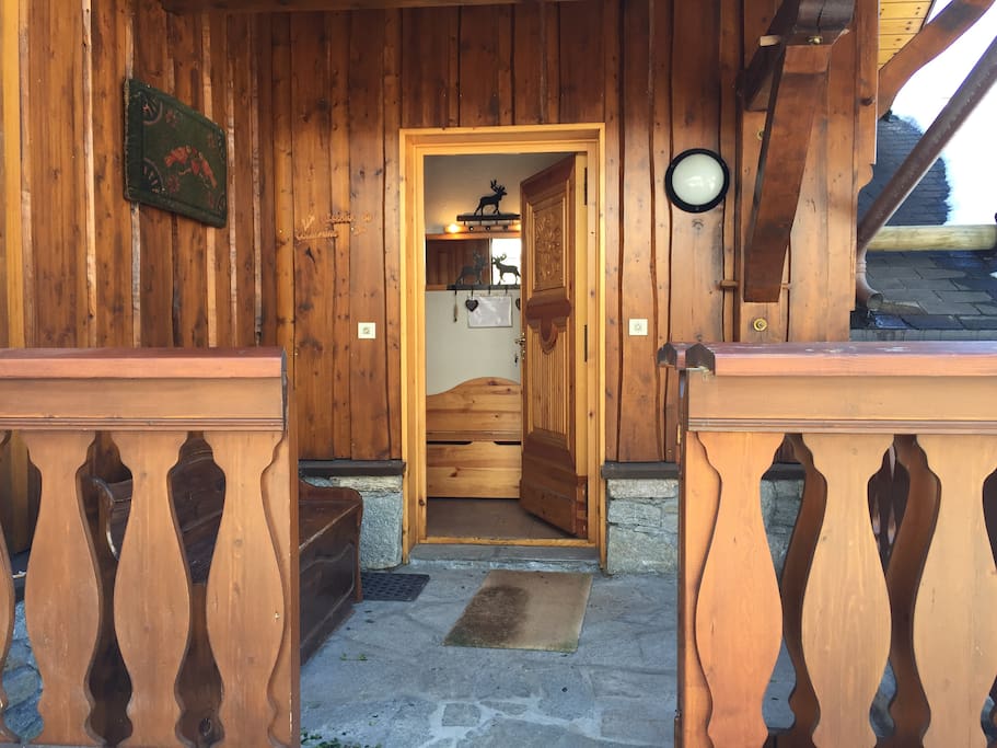 Entrée privative du chalet