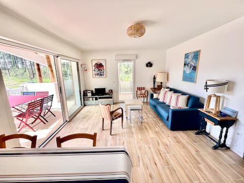 Annonce Airbnb populaire: Large 2-bedroom apartment comfort - 300 m to beach and golf à Seignosse