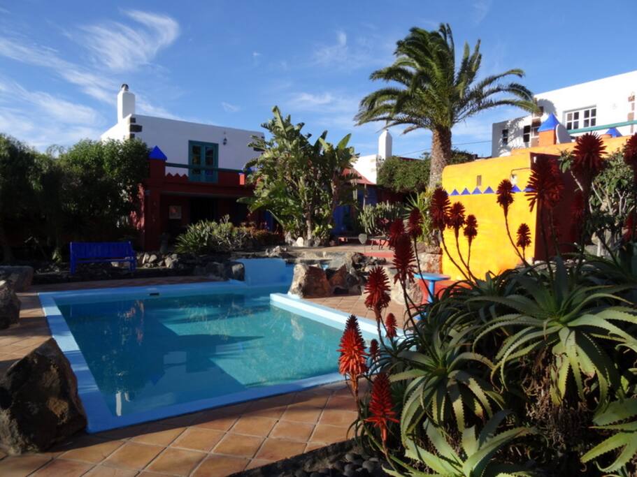 Finca Mimosa,Poolbereich.