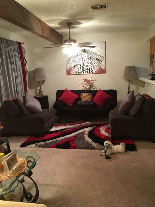 Open space in dining room , futon