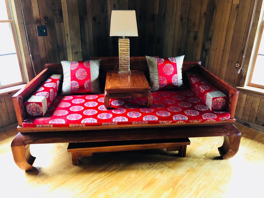 A very old wood chair. House owner move it from China to USA. Just for let more people feel the history.