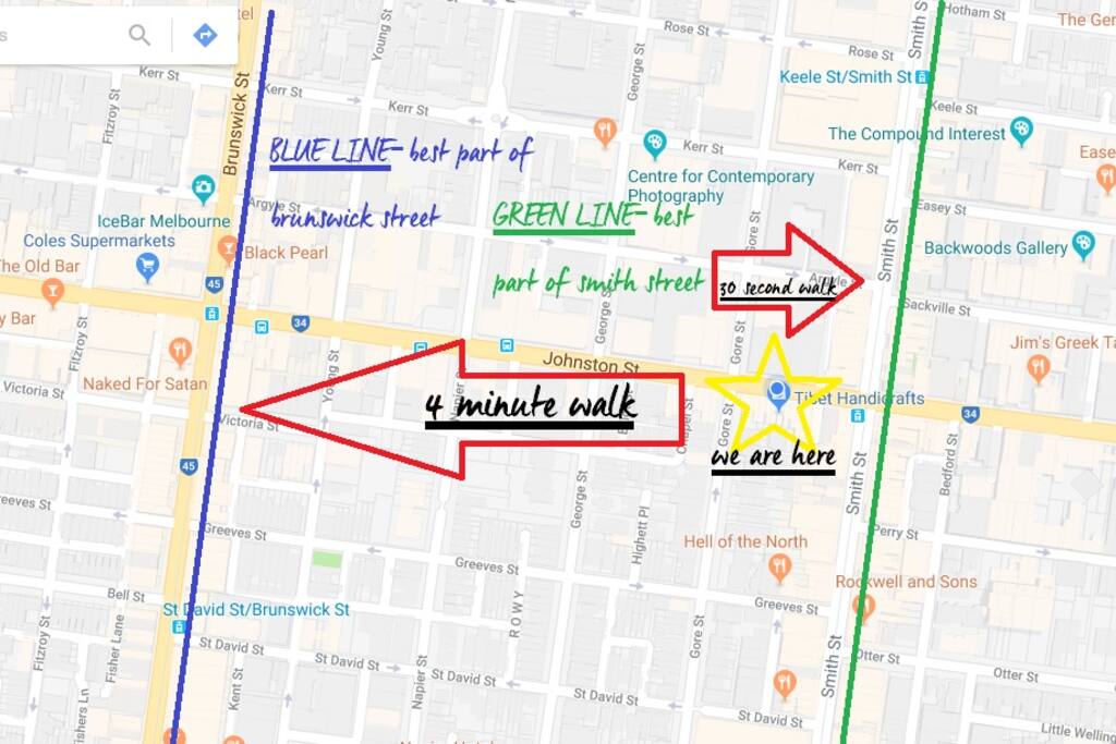 We're located 40 seconds walk from the best part of Smith street & 4 minutes walk from the best part of Brunswick street!!!