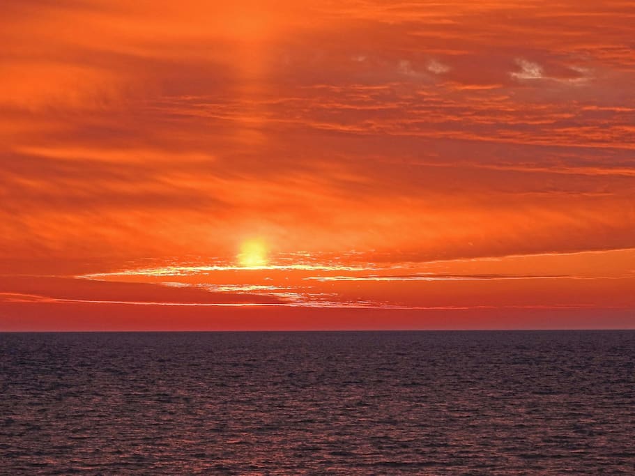 Sunrise from the kitchen/deck. You will enjoy making breakfast with this view and doing the dishes