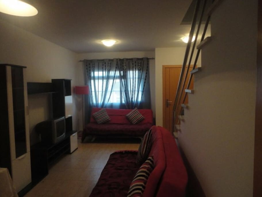 Living room with sofa beds