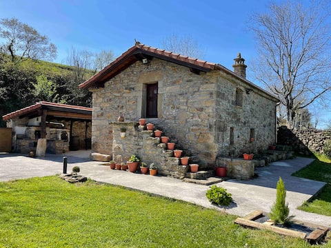 Beautiful stone cabin in the mountains