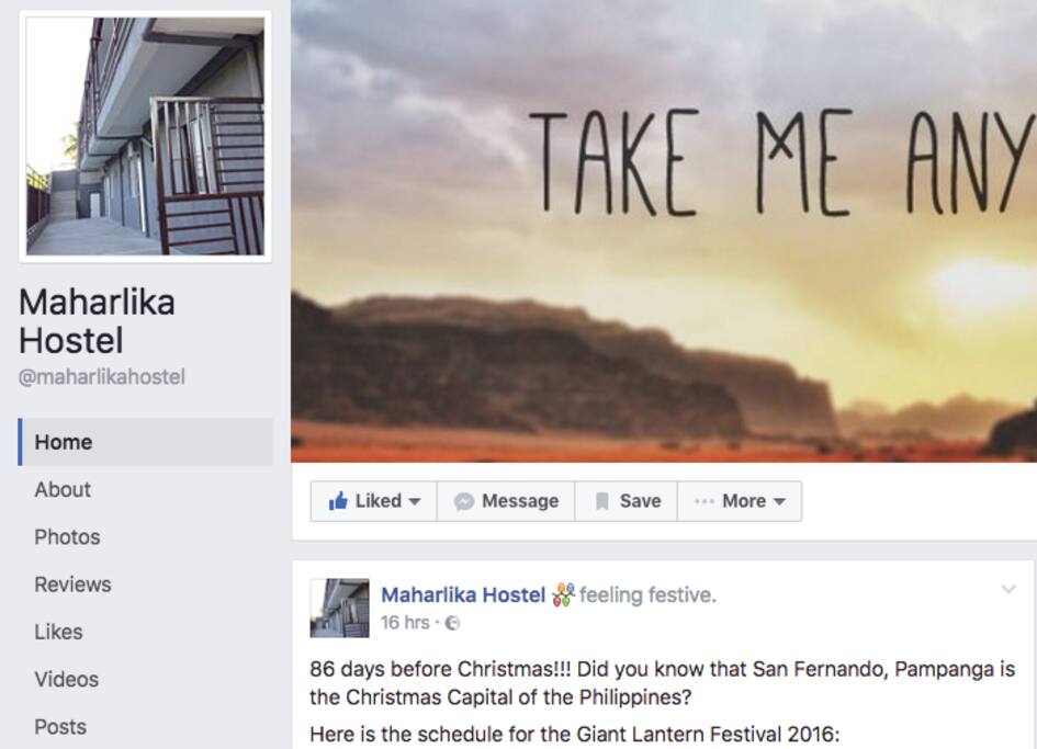 Our Efbee page: Maharlika Hostel