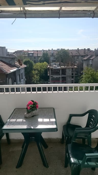 Very sunny and large terrace with a beautiful view
