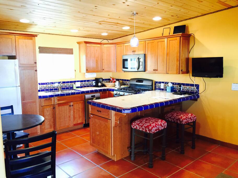 Custom Cheery and Walnut cabinets