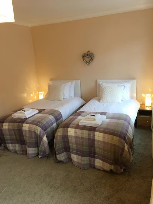 Twin bedroom - beds zip together to form a super king