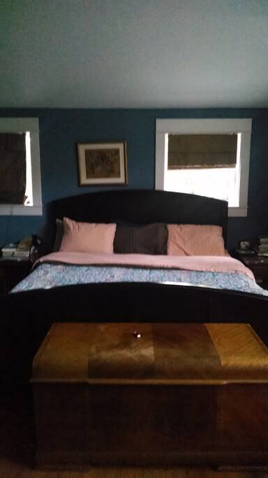 King Bed in main bedroom.