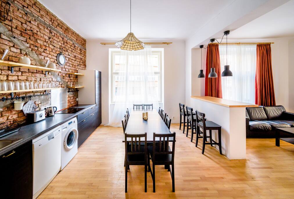 Fully equipped kitchen for you to prepare food and magic potions. Please let us know if you want traditional Czech food receipts.