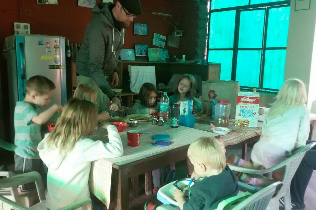 Kids enjoying food
