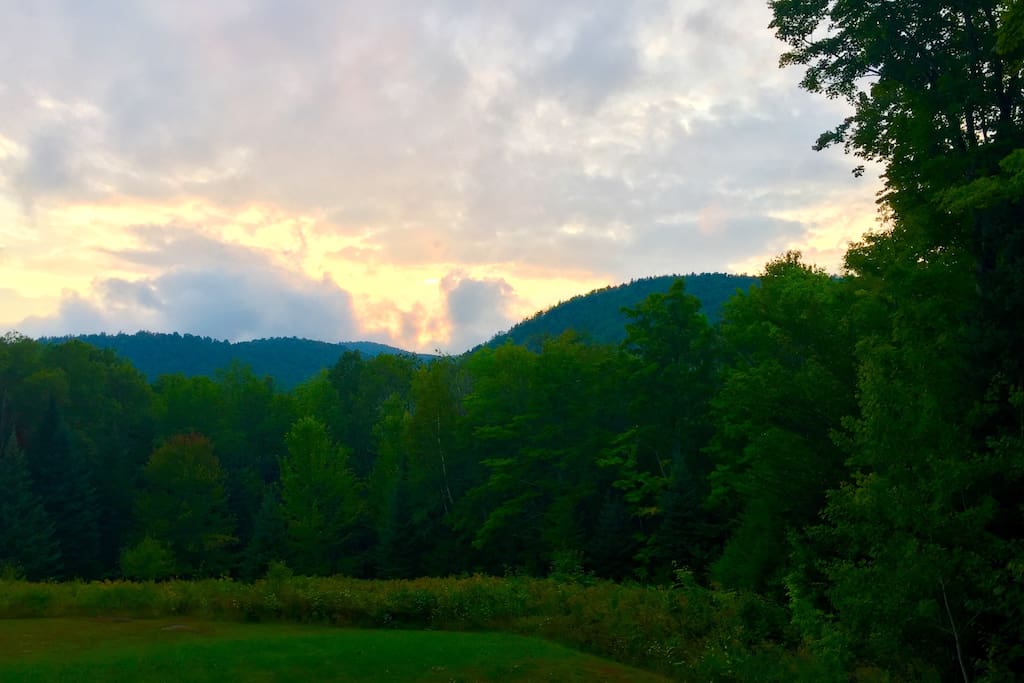 View from the great room at sunset
