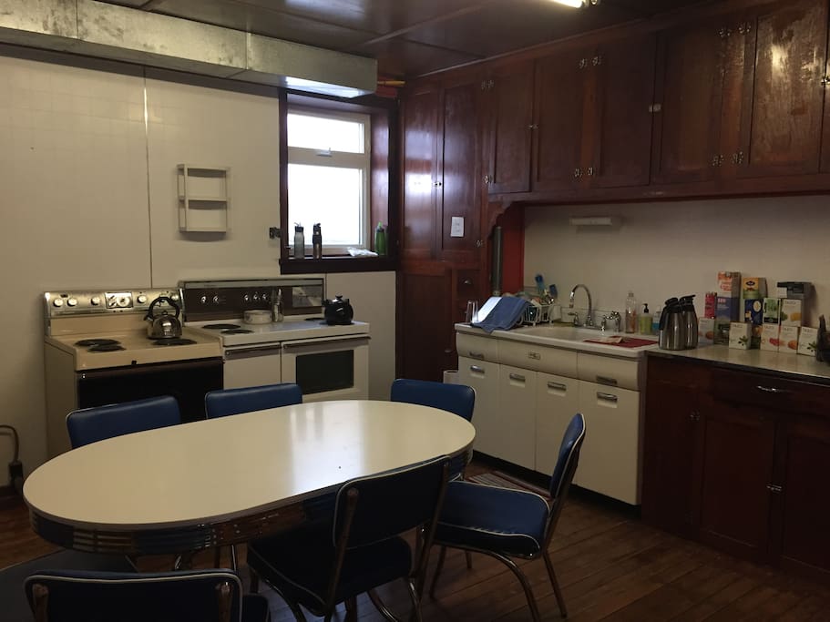 the kitchen...fridge & coffee maker included