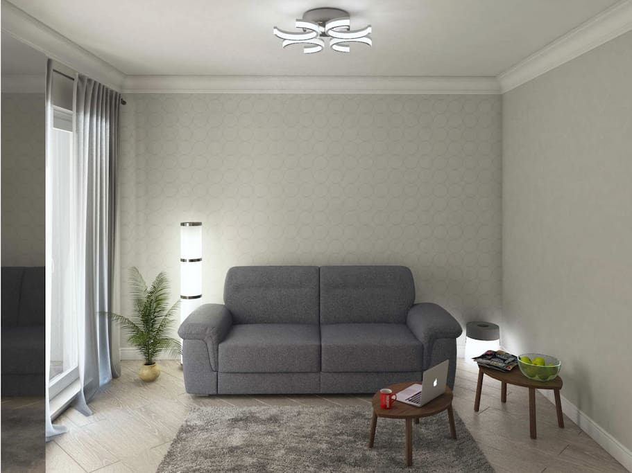 Living room with balcony