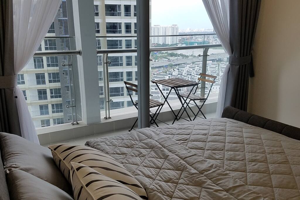 Drinking a cup of coffee at our balcony in the morning is so relaxing and peaceful.