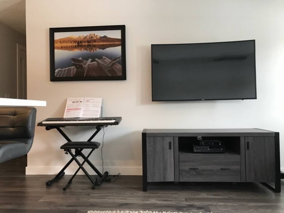 55 inch curve 4k tv, piano