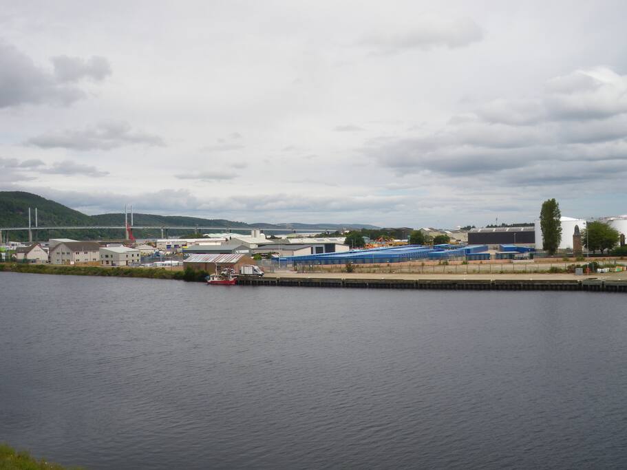Balcony view of the Kessock bridge.