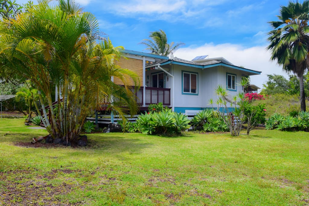 Princess Cottage has a landscaped yard with tropical plantings.
