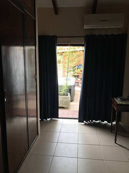 Windows to interior garden