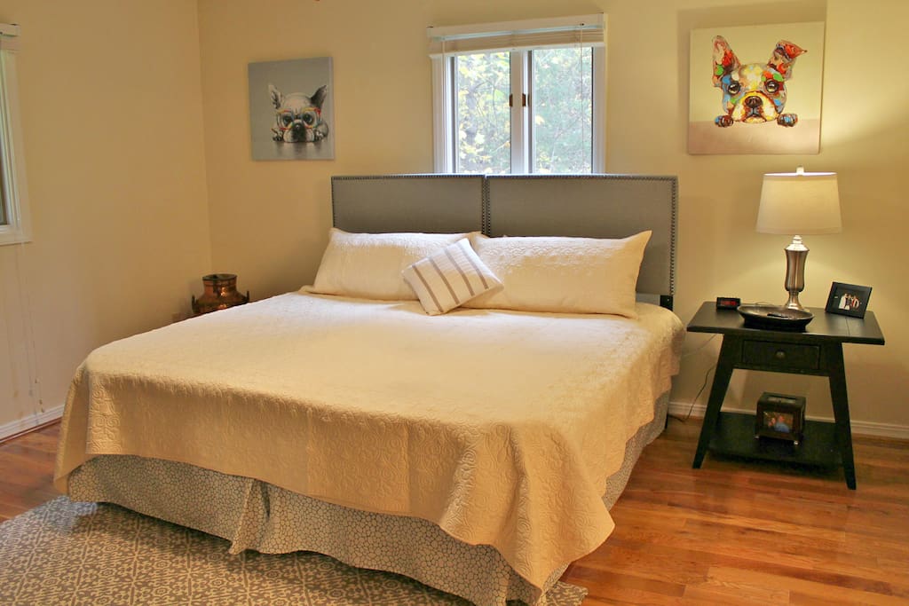 King size bed in the master suite