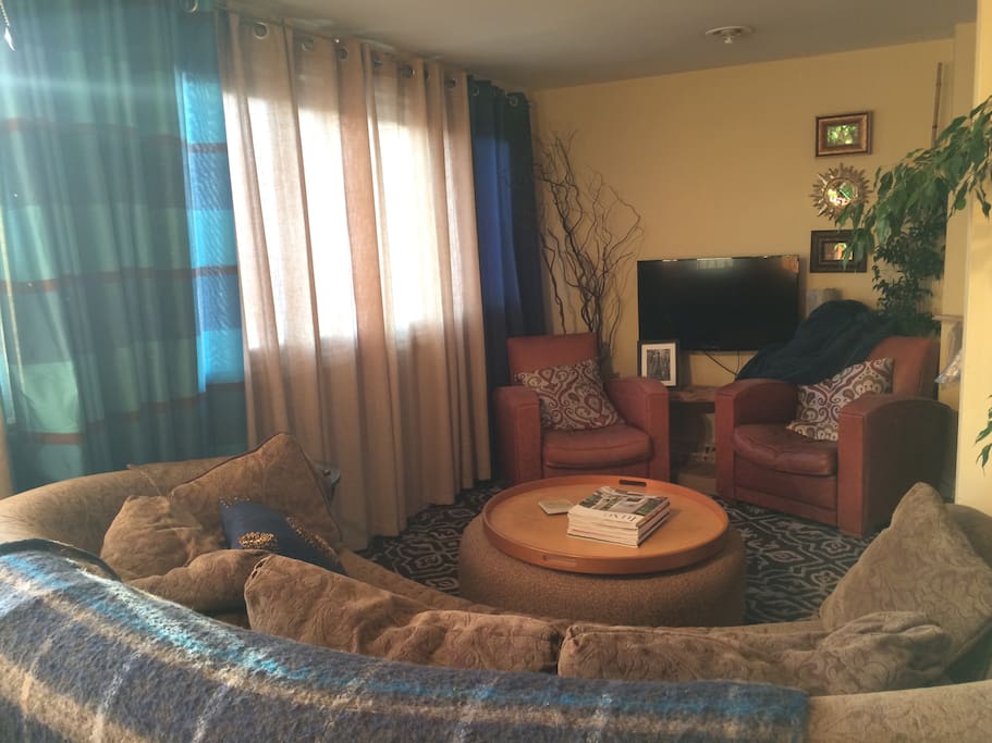 Comfy couch is great for watching Netflix or sleeping the night away