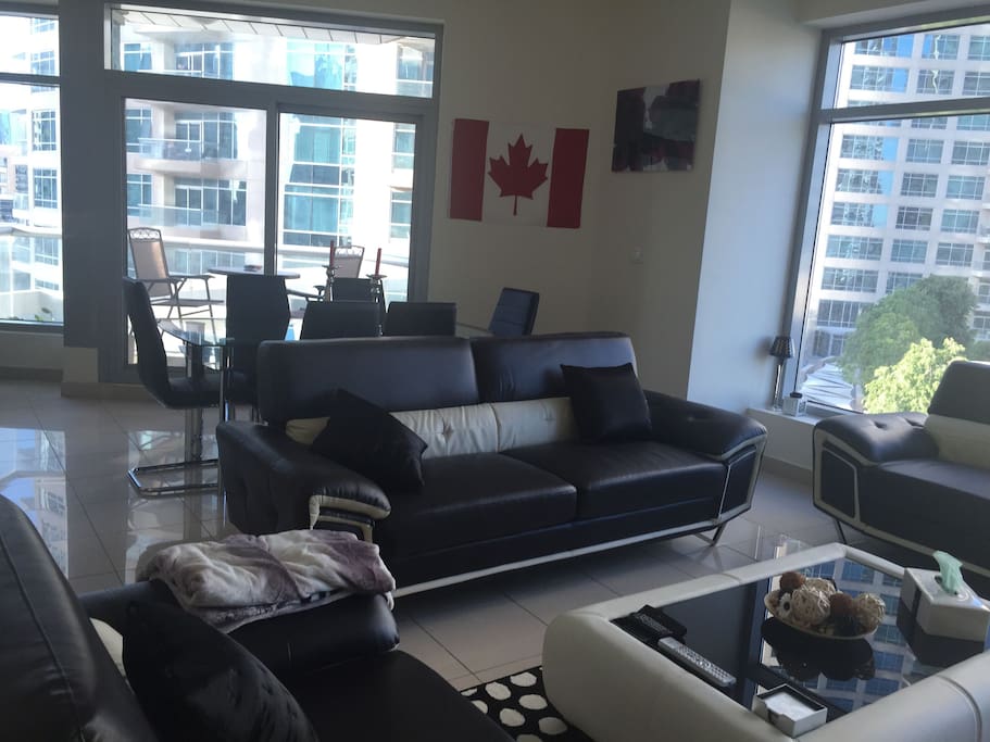 Big Living Room with LED TV, Wireless New, Apple TV, Sound System
