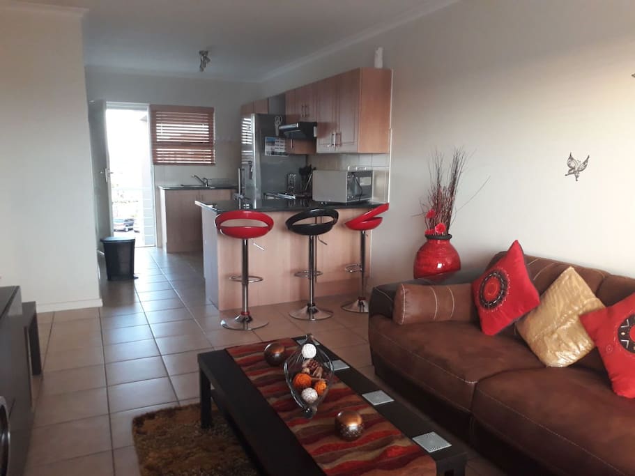 Open plan lounge and kitchen