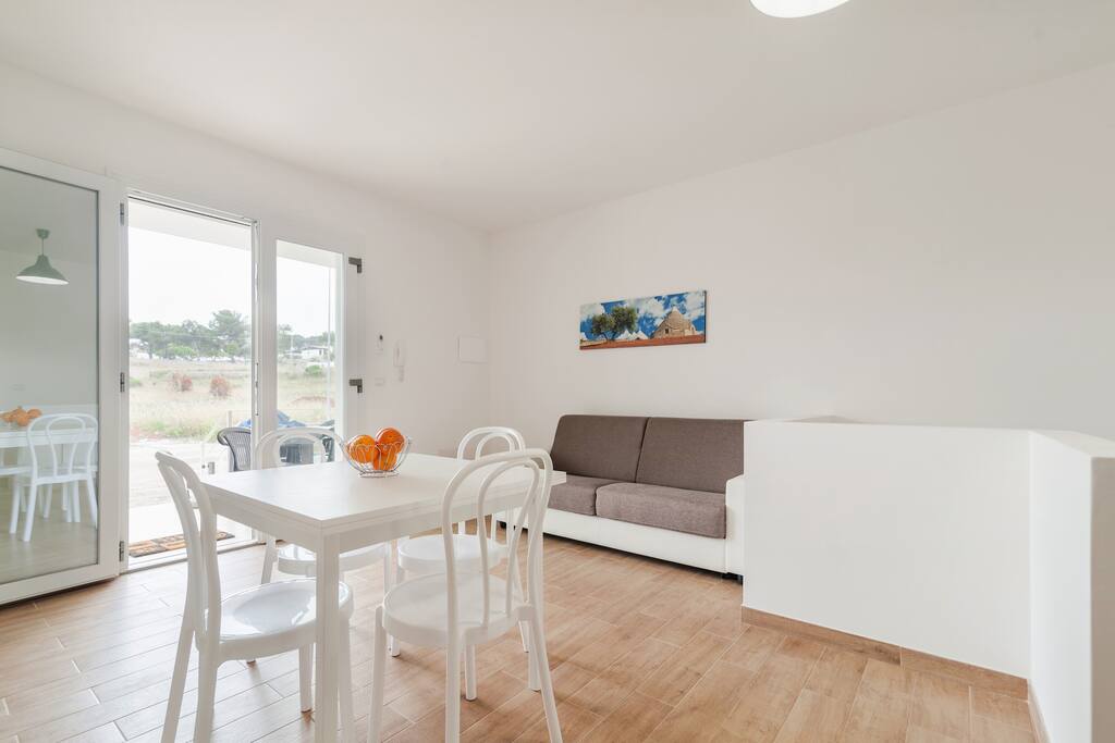 The Living room with the sofa & The Garden