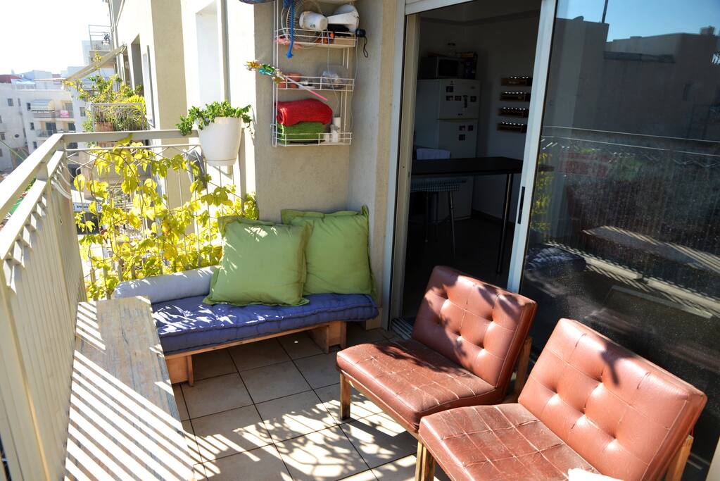 sunny balcony and best view in the city