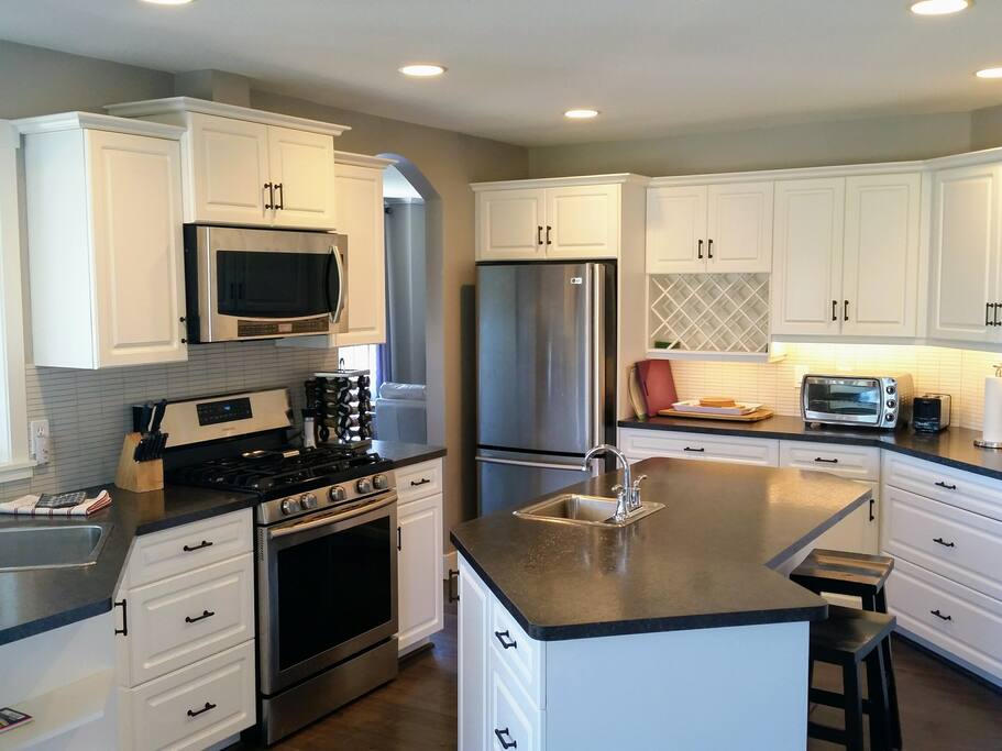 Kitchen off the balcony, lake views