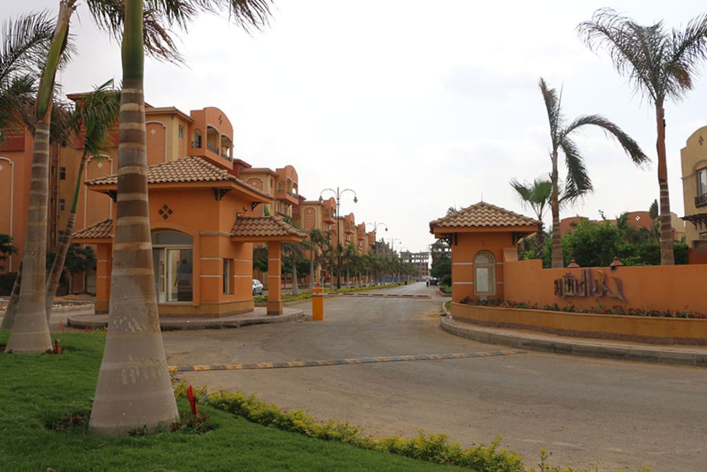 the entrance of the compound