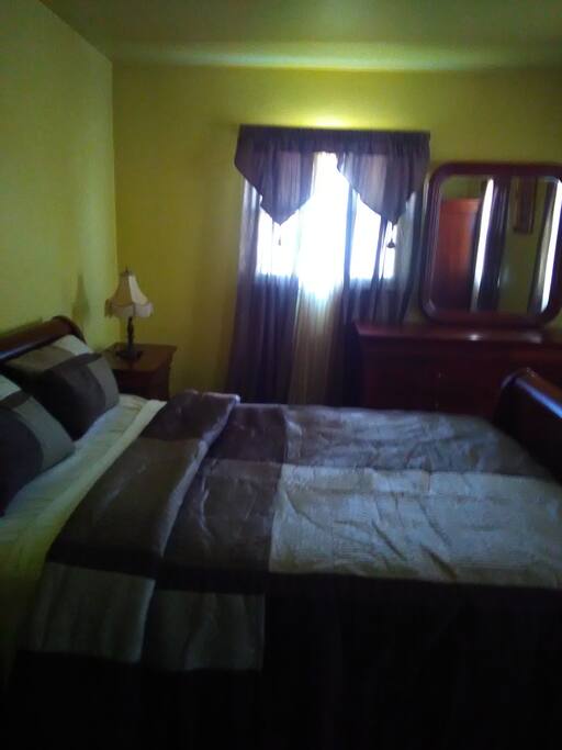Your beautiful queen size slay bed room.