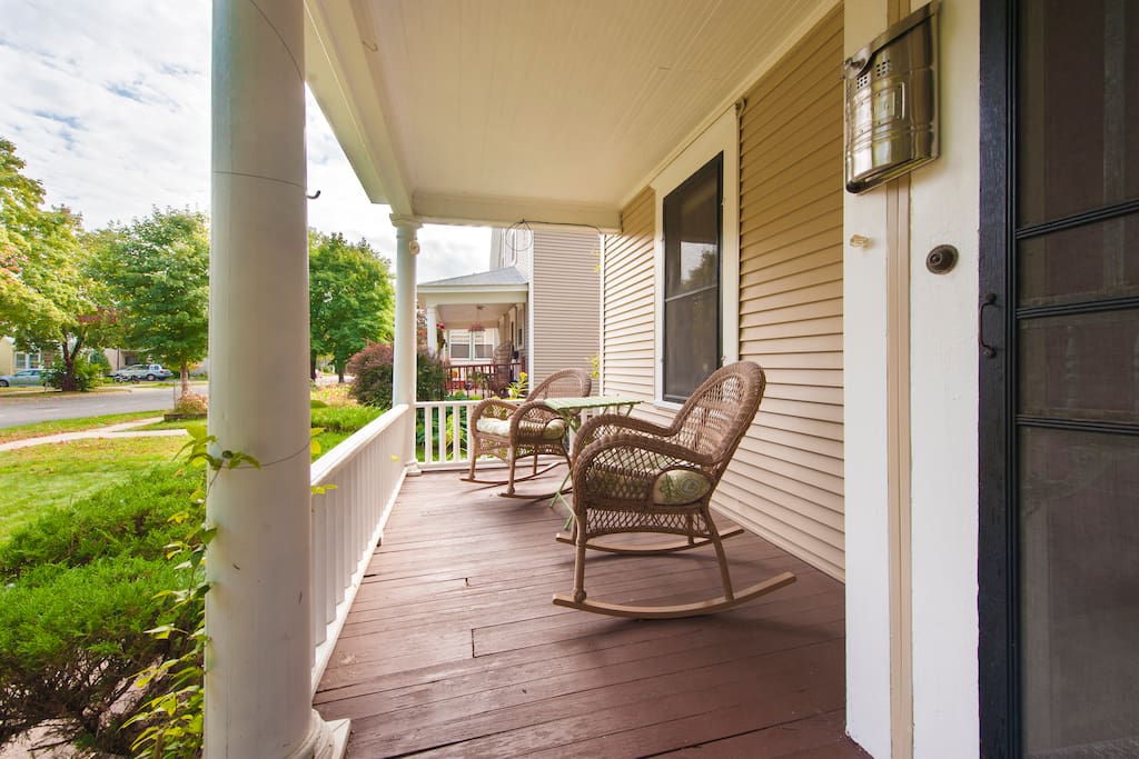 Front Porch has Seating to Enjoy a Summer Night