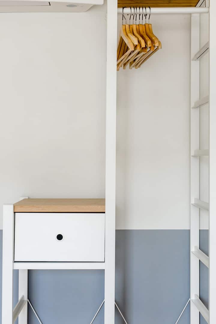 Storage space in the bedroom