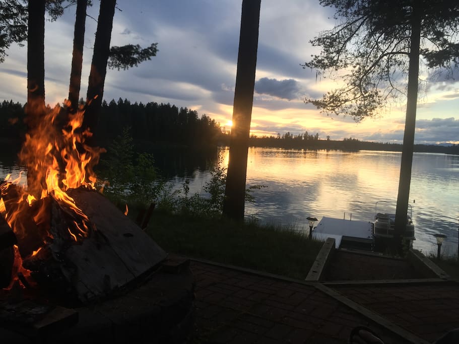 Magnificent views from the lakeside fire pit.