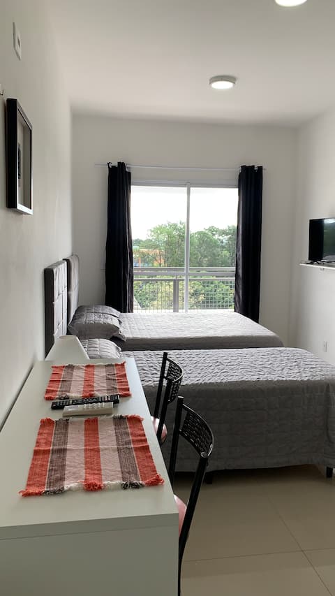Flat na Granja Viana, 1 double bed and 1 single