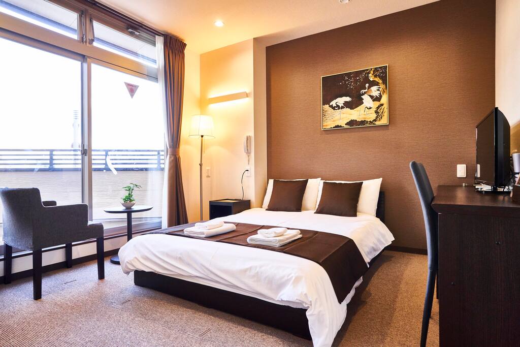 Bedroom with comfortable beds.