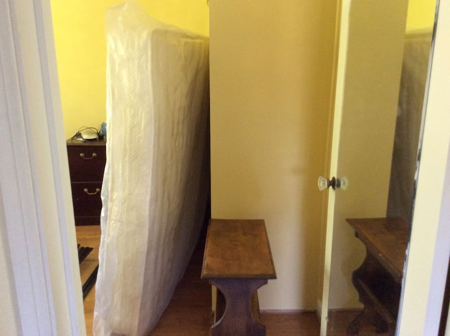 New mattress being set up queen size