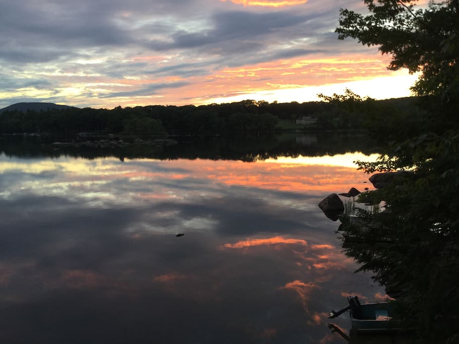 Sunset view from the deck.